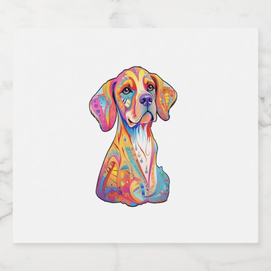 Ein Aquarell Schaumweinetikett (Einzelnes Label)