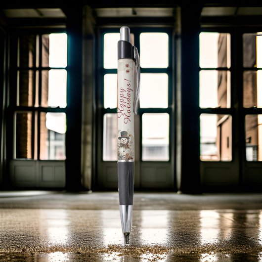 Ein Aquarell-Schneemann-Monogramm-Pen Kugelschreiber