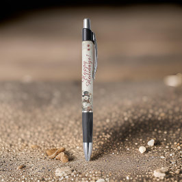 Ein Aquarell-Schneemann-Monogramm-Pen Kugelschreiber