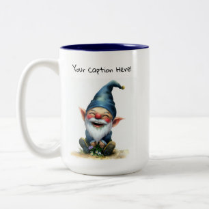 Ein Aquarellbild eines niedlichen Gnom Zweifarbige Tasse