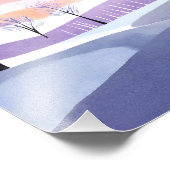 Ein Aquareller Winter Landschaft Foto Erweiterung (Ecke)