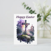Ein Aquarellgruss Ostergruss Postkarte (Stehend Vorderseite)