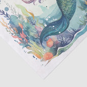 Ein Aquarellmädchen im farbenfrohen Riff Seidenpapier (Ausschnitt)