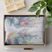 Ein Aquarellmädchen im farbenfrohen Riff Seidenpapier (Geschenk)