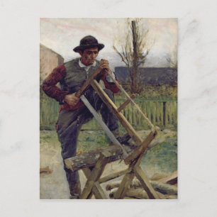 Ein arabischer Holzfäller, 1876 Postkarte