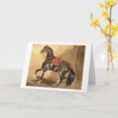 Ein Arabisches Pferd (g/c auf Papier gelegt) Karte (Gelbe Blume)