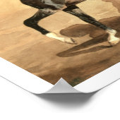 Ein Arabisches Pferd (g/c auf Papier gelegt) Poster (Ecke)