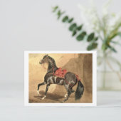 Ein Arabisches Pferd (g/c auf Papier gelegt) Postkarte (Stehend Vorderseite)