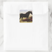 Ein arabisches Pferd Quadratischer Aufkleber (Tasche)