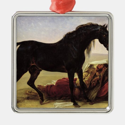 Ein arabisches Pferd Silbernes Ornament (Vorne)
