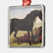 Ein arabisches Pferd Silbernes Ornament (Links)