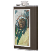 Ein arapahoe-indischer Leiter PortraitColorado Flachmann (Links)