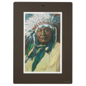 Ein arapahoe-indischer Leiter PortraitColorado Klemmbrett (Rückseite)