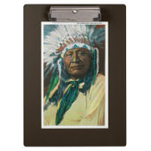 Ein arapahoe-indischer Leiter PortraitColorado Klemmbrett (Vorderseite)