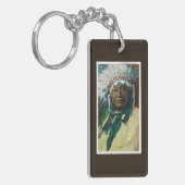 Ein arapahoe-indischer Leiter PortraitColorado Schlüsselanhänger (Vorderseite links)