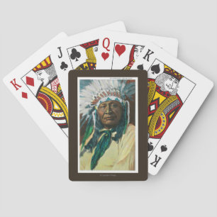 Ein arapahoe-indischer Leiter PortraitColorado Spielkarten