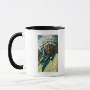 Ein arapahoe-indischer Leiter PortraitColorado Tasse