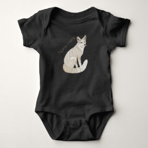 Ein Arctic Fox Retro Chic Süße Tier Thema Mode Baby Strampler