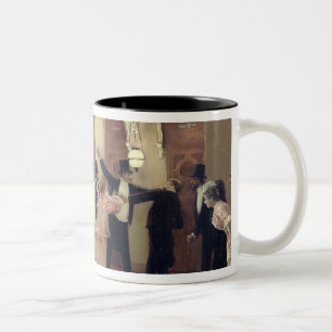 Ein Argument in den Korridoren der Oper, 1889 Zweifarbige Tasse