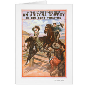 Ein Arizona-Cowboy im Großen Zelt-Theater-Plakat