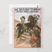 Ein Arizona-Cowboy-Retro Theater Postkarte (Vorne/Hinten)