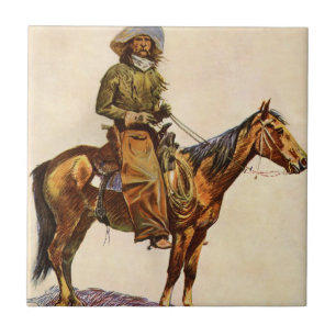 Ein Arizona Cowboy von Remington, Vintage Western Fliese