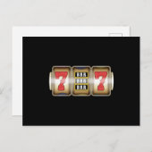 Ein Arm Bandit Spielautomat Roulette Postkarte (Vorne/Hinten)