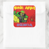 EIN ARM INDICA QUADRATISCHER AUFKLEBER (Tasche)