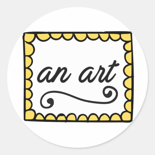 Ein Art Round Sticker (Vorderseite)