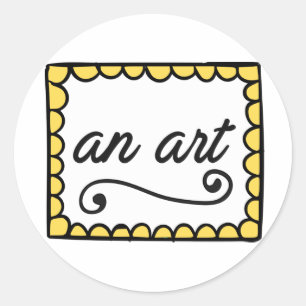 Ein Art Round Sticker