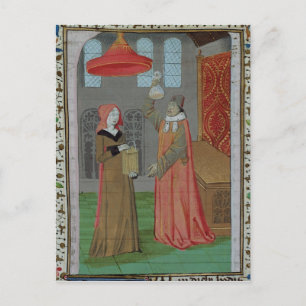 Ein Arzt, der den Harn von St. Elisabeth untersuch Postkarte