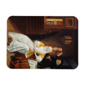 Ein Arzt, der eine junge Frau in einem Schlafzimme Magnet (Horizontal)