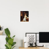 Ein Arzt, der eine junge Frau in einem Schlafzimme Poster (Heimbüro)