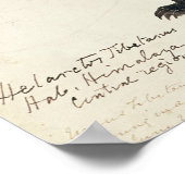 Ein asiatischer schwarzer Bär, "Ursus tibetanus" Poster (Ecke)