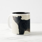 Ein asiatischer schwarzer Bär, "Ursus Tibetanus " Zweifarbige Tasse (Vorderseite Links)