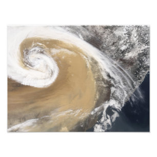 Ein asiatischer Staubsturm überquert den Pazifik Fotodruck