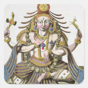 Ein Aspekt von Shiva, 'von der Reise ZusatzIndes Quadratischer Aufkleber
