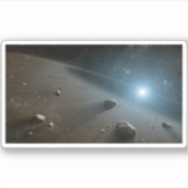 Ein Asteroidengürtel rund um den hellen Star Vega. Aufkleber (Vorderseite)