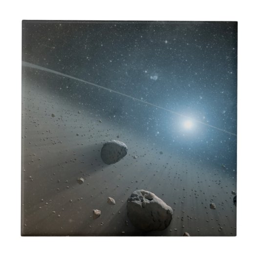 Ein Asteroidengürtel rund um den hellen Star Vega. Fliese (Vorderseite)