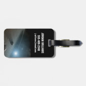 Ein Asteroidengürtel rund um den hellen Star Vega. Gepäckanhänger (Rückseite horizontal)