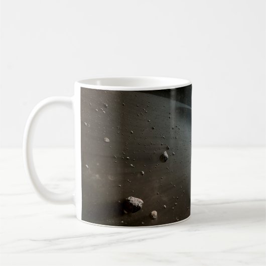 Ein Asteroidengürtel rund um den hellen Star Vega. Kaffeetasse (Links)