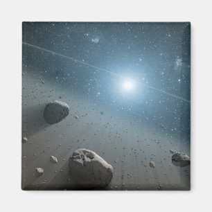 Ein Asteroidengürtel rund um den hellen Star Vega. Magnet