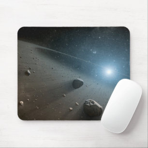 Ein Asteroidengürtel rund um den hellen Star Vega. Mousepad