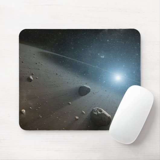 Ein Asteroidengürtel rund um den hellen Star Vega. Mousepad (Mit Mouse)