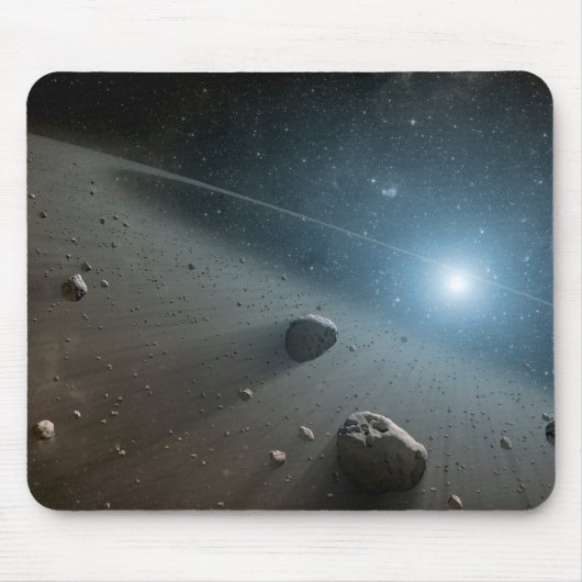 Ein Asteroidengürtel rund um den hellen Star Vega. Mousepad (Vorne)