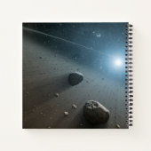 Ein Asteroidengürtel rund um den hellen Star Vega. Notizblock (Rückseite)