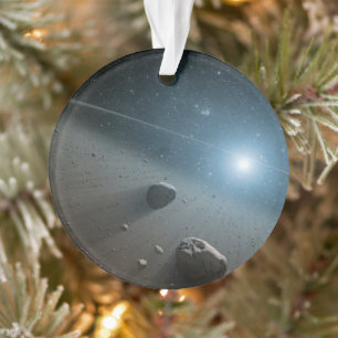 Ein Asteroidengürtel rund um den hellen Star Vega. Ornament