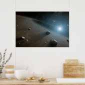 Ein Asteroidengürtel rund um den hellen Star Vega. Poster (Küche)