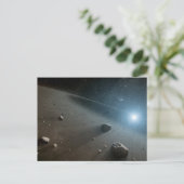 Ein Asteroidengürtel rund um den hellen Star Vega. Postkarte (Stehend Vorderseite)