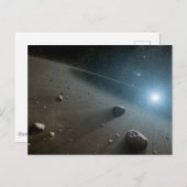 Ein Asteroidengürtel rund um den hellen Star Vega. Postkarte (Vorne/Hinten)